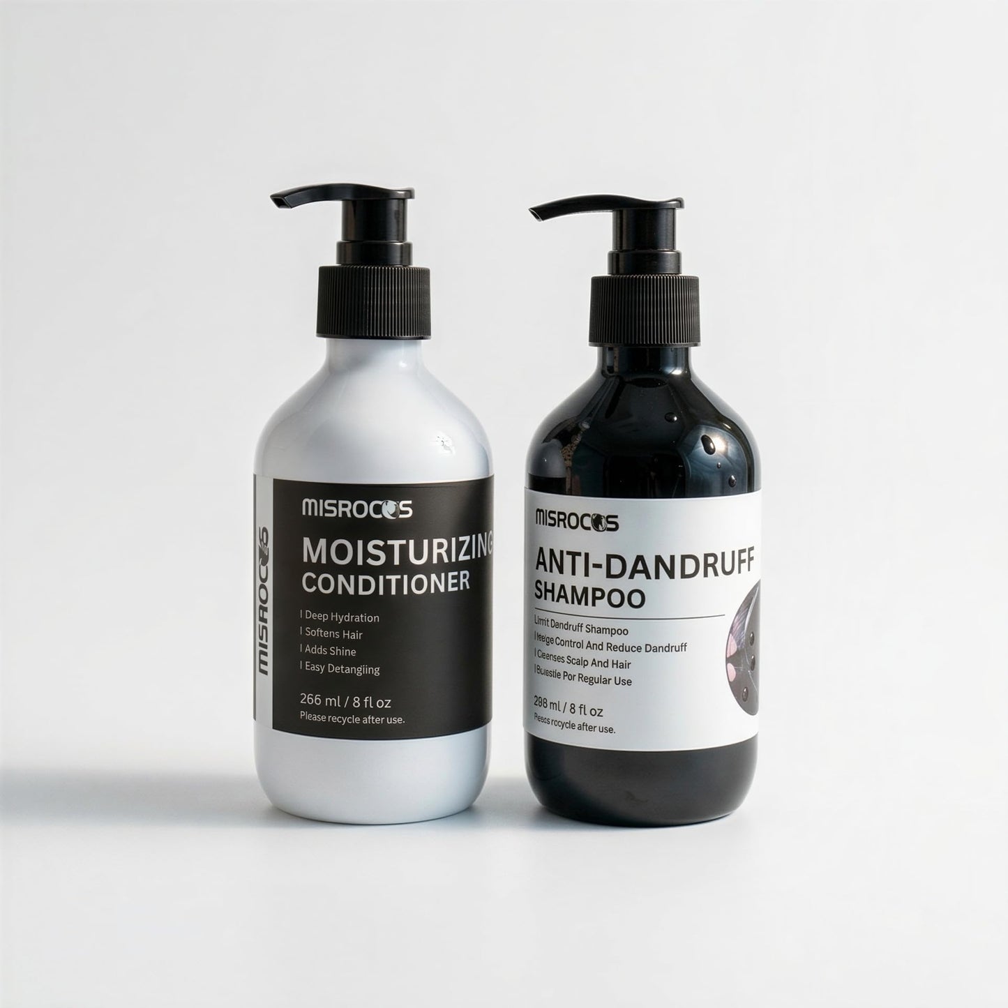 MISROCOS - Hair Care Essentials- Moisturizing Conditioner & Anti-Dandruff Shampoo, Professional Scalp Care for Deep Hydration, Shine, Flake Control Beauty & Personal Care MISROCOS