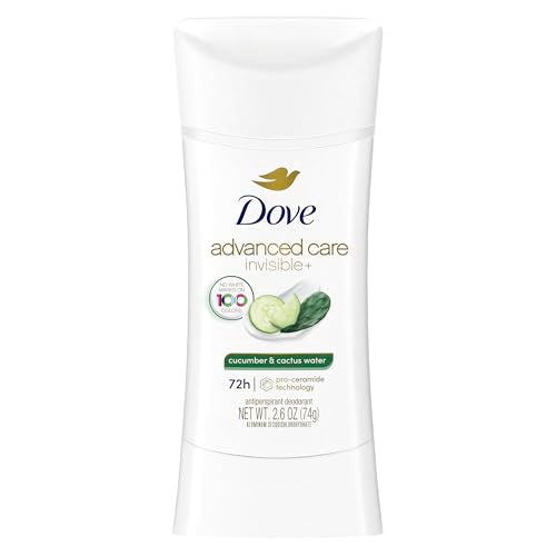 Dove Advanced Care Antiperspirant Deo Stick Cucumber & Cactus Water Invisible to help skin repair with ProCeramide technology that boosts ceramide Beauty and Personal Care Dove