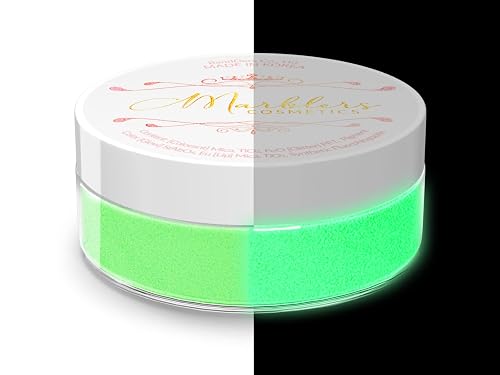 MARBLERS Glow-in-The-Dark Powder [Glow Green] 0.28oz (8g) | Matte| Dye | Pigment | Non-Toxic | Vegan | Cruelty-Free | Eyeshadow, Nail Polish, Nail Art Beauty & Personal Care MARBLERS