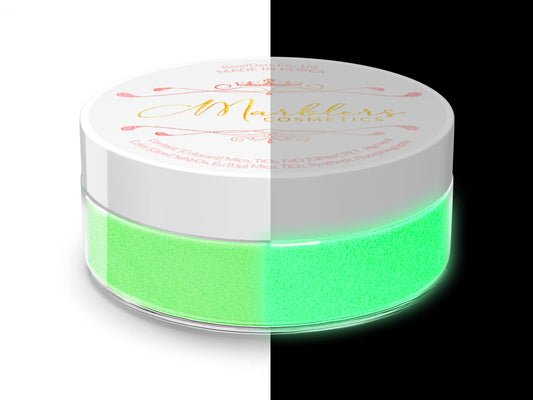 MARBLERS Glow-in-The-Dark Powder [Glow Green] 0.28oz (8g) | Matte| Dye | Pigment | Non-Toxic | Vegan | Cruelty-Free | Eyeshadow, Nail Polish, Nail Art Beauty & Personal Care MARBLERS