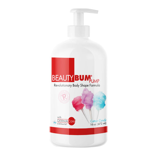 BeautyFit BeautyBum Pump Redefining Muscle Toning Lotion - Tightens and Firms Skin - Sculpt and Tone Problem Areas - Cotton Candy - 16 oz Beauty & Personal Care BeautyFit