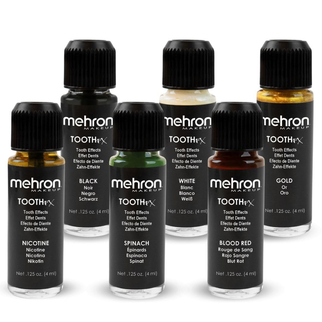 Mehron Makeup Tooth FX Blood Red | Temporary Red Tooth Paint | Perfect for Creating Red Teeth FX, Rotten Teeth Makeup, & Bloody Teeth SFX Beauty & Personal Care Mehron