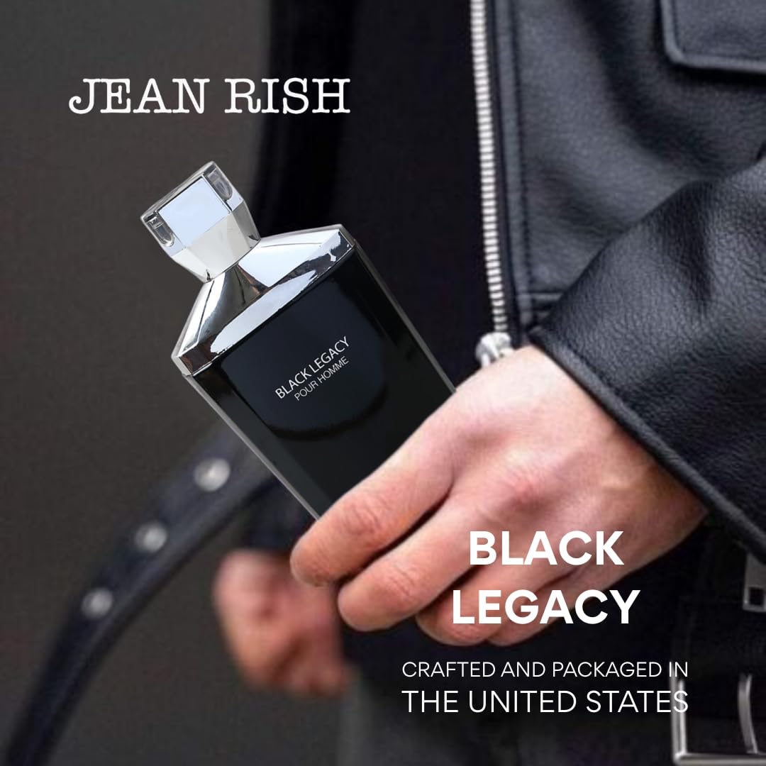 Jean Rish Black Legacy Pour Homme Perfume for Men Eau De Toilette, Long-Lasting Luxury Fragrance, Made In USA - Lavender, Bergamot, Sandalwood Scent Beauty & Personal Care Jean Rish