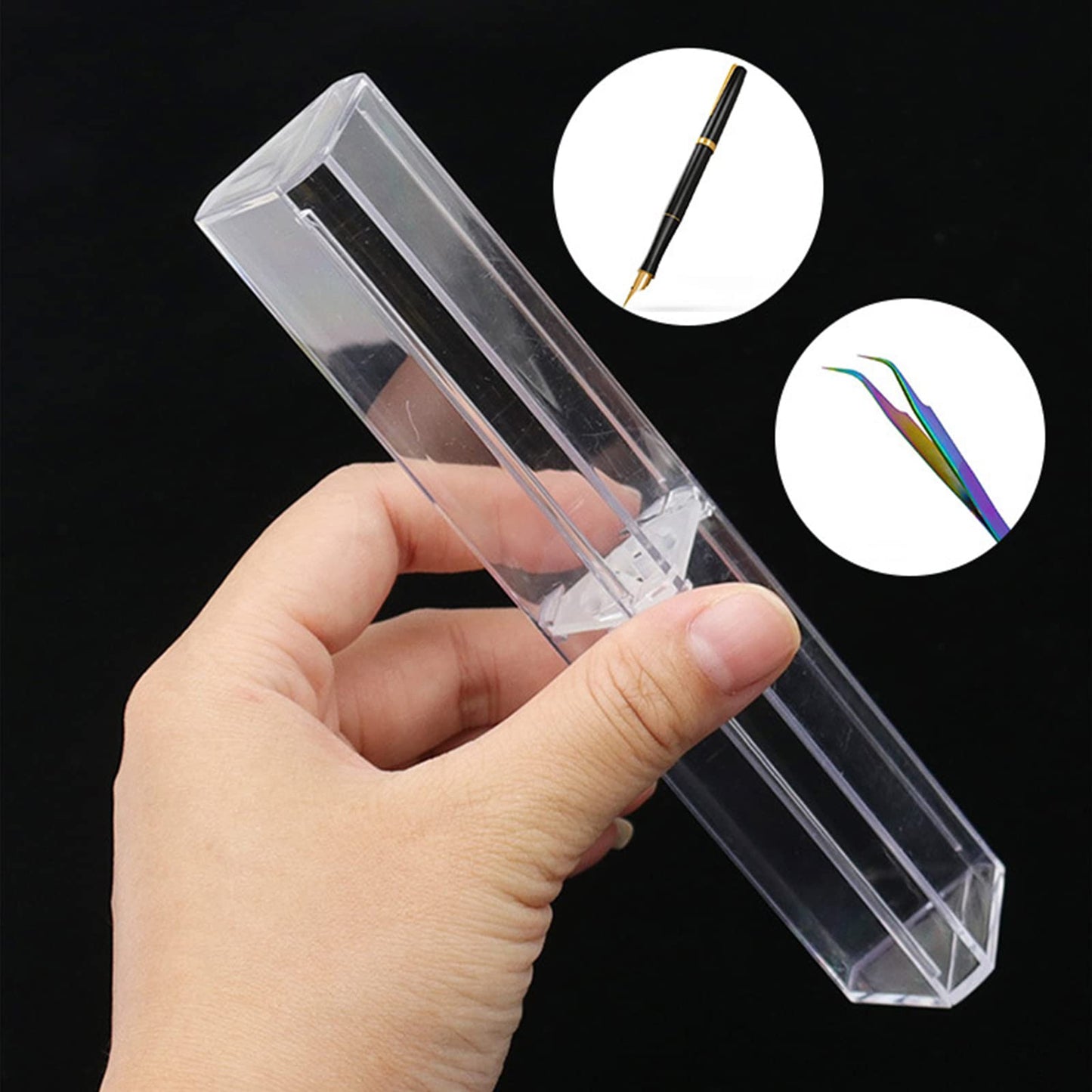 Eyelash Extension Tweezers Storage For Case Professional Travel Small Box Portable Tin Holder Container For Tweezers Dur Beauty and Personal Care Hxyxbnhno