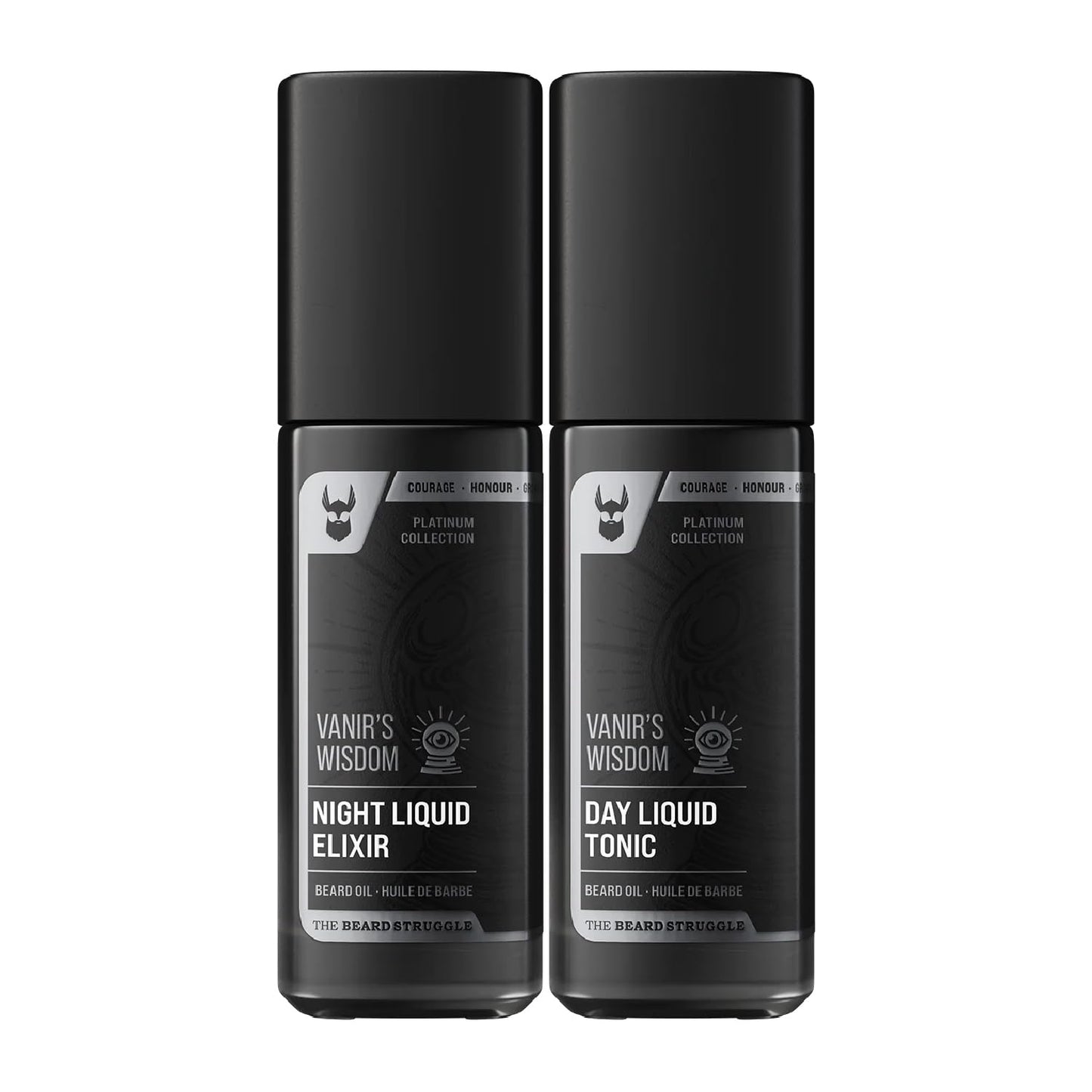 The Beard Struggle Tonic + Elixir Beard Oil Bundle - Platinum Collection - Grooming Beard Oil - Softens, Moisturizers, and Strengthens Beard Growth Beauty and Personal Care The Beard Struggle