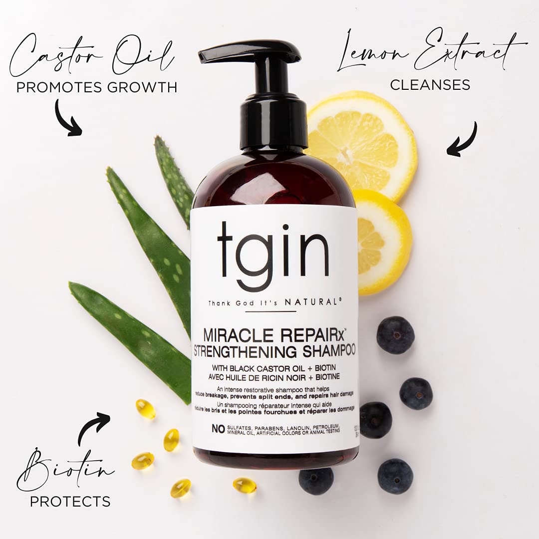tgin The Growth Package: MRx Strengthening Shampoo and Conditioner, MRx Protective Leave In Conditioner, MRx Anti-Breakage Serum - Gift Set Beauty & Personal Care Thank God It's Natural