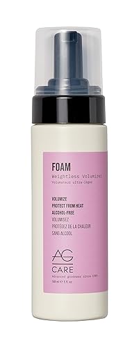 AG Care Foam Weightless Volumizer, Lightweight with Heat Protection for Fuller Looking Hair, 5 Fl Oz Beauty & Personal Care AG Care