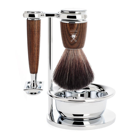 MÜHLE RYTMO Shaving Kit for Men, Steamed Ash Wet Shave Grooming Set 4-Piece Beauty and Personal Care MÜHLE