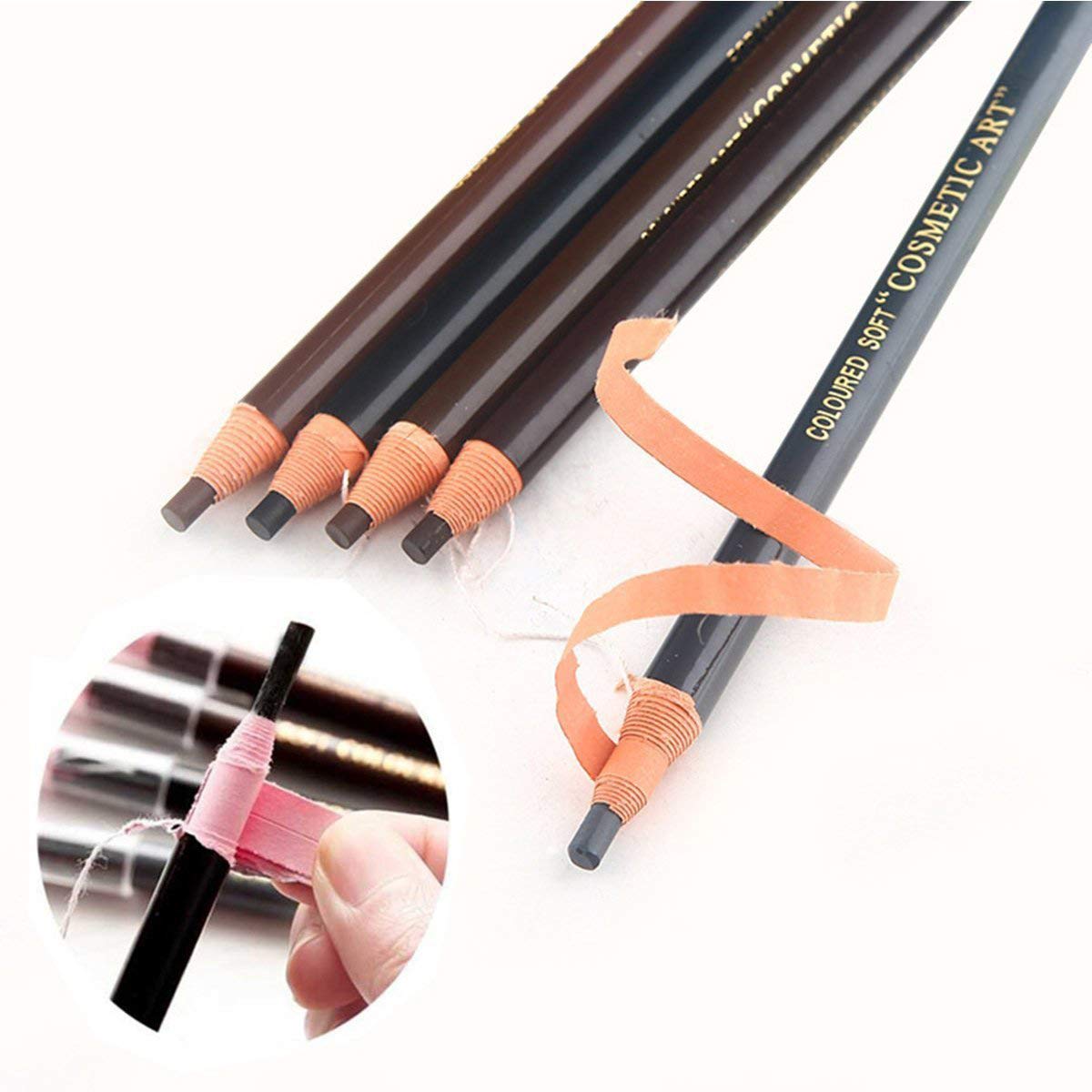 5pcs 5 Colors Peel-Off Eye Brow Pencil Set For Drawing Marking Eye Brow Pencil Pen Eyebrow Makeup Cosmetics Tool Beauty & Personal Care Acfun