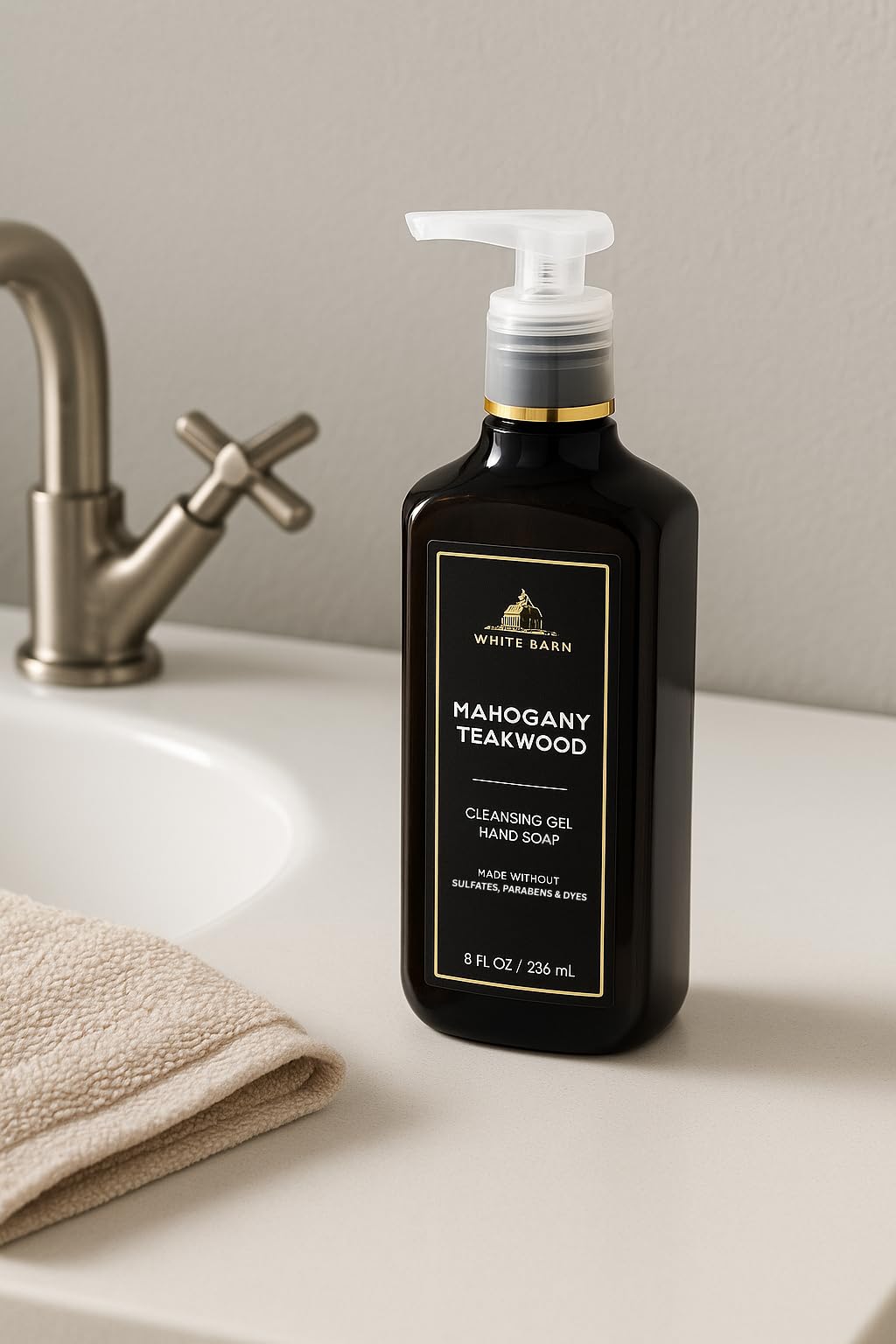 Bath & Body Works Mahogany Teakwood Gel Hand Soap 3 Pack, 8 fl oz Each - Gentle Clean with Vitamin E, Aloe, and Essential Oils Beauty & Personal Care Bath & Body Works