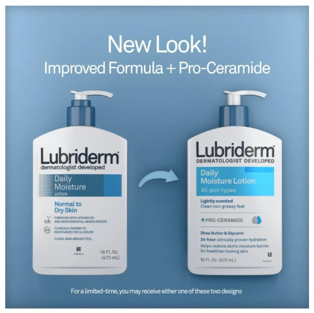 Lubriderm Daily Moisture Lotion 16 fl oz (Pack of 10) Beauty & Personal Care Lubriderm