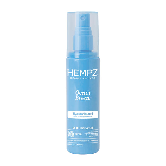 Hempz Ocean Breeze Body Moisturizer Spray, Hydrating Lightweight Mist with Hyaluronic Acid, Travel Friendly, 3.4 fl.oz. Beauty & Personal Care Hempz