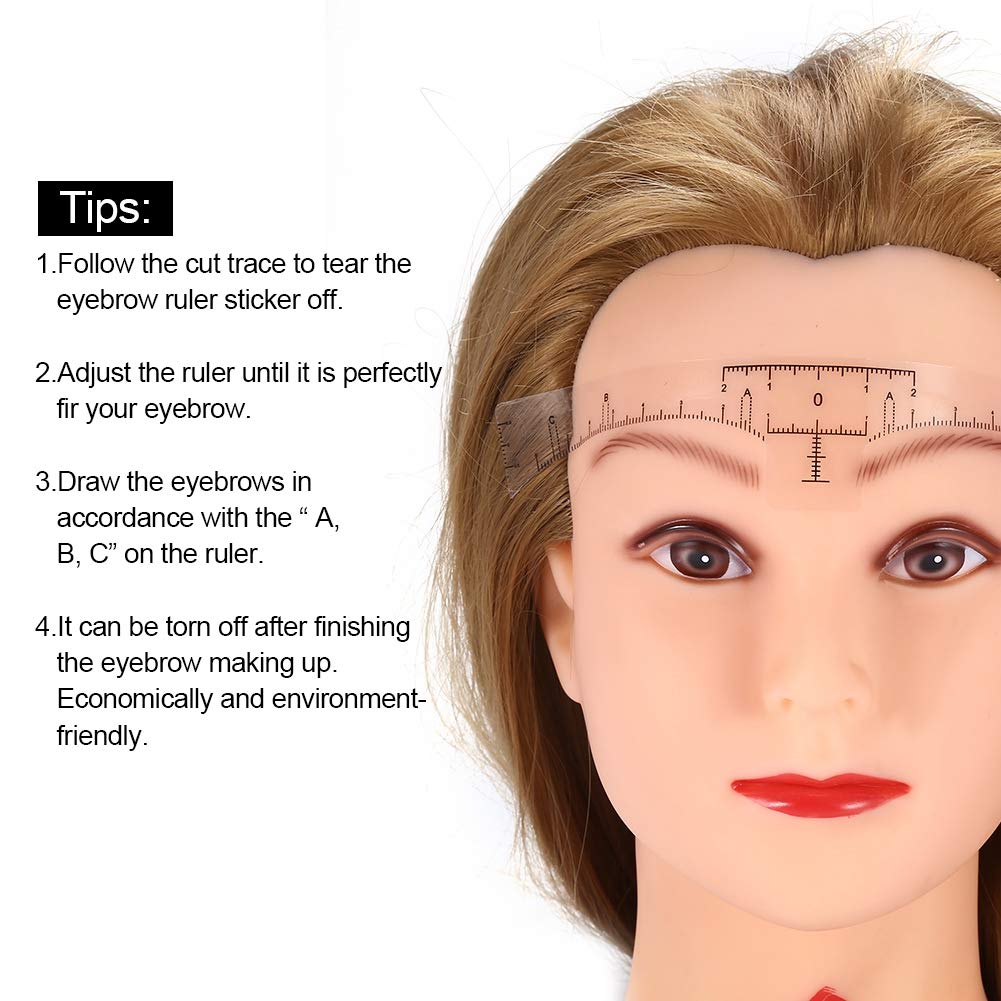 Eyebrow Ruler, 50Pcs Disposable Adhesive Eyebrow Sticker, Eyebrow Ruler Makeup Sticker Makeup Tool For Makeup Measurement Beauty & Personal Care Alucy