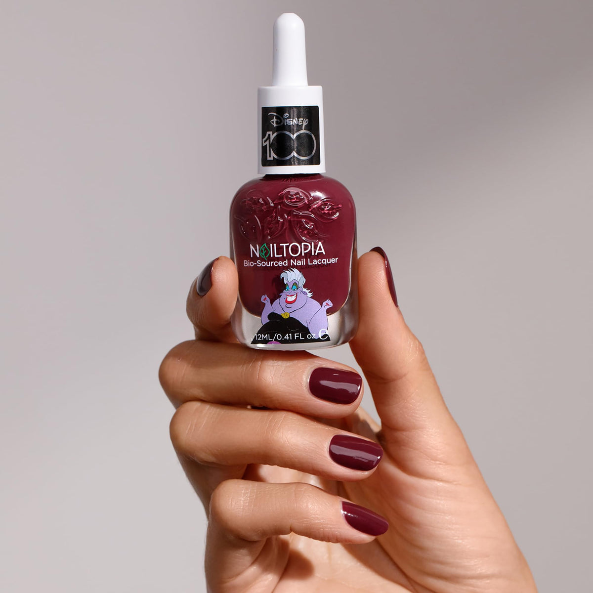 Nailtopia Bio-Sourced Chip Free Nail Lacquer Disney Collection, Ursula, 0.41 oz - All Natural - Vegan - Strengthening - Quick-Dry - Long Lasting