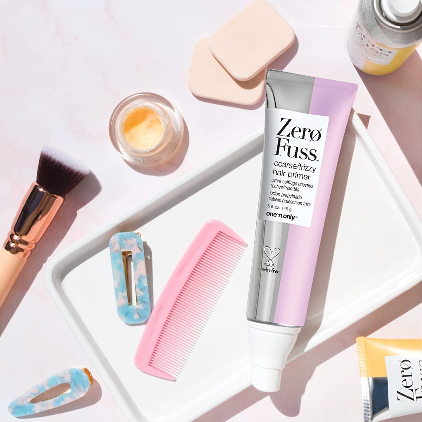 one 'n only Zero Fuss Coarse/Frizzy Hair Primer, Leave-in Spray, Detangles and Smooths, Weightlessly Conditions, Humidity Resistant, Tames Frizz, No Beauty & Personal Care One 'N Only
