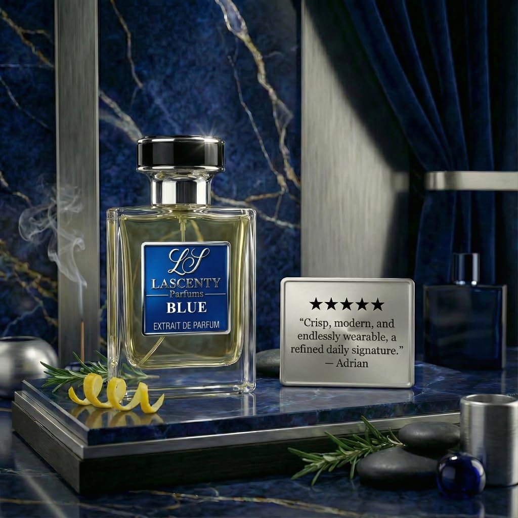 LaScenty BLUE Cologne Inspired by BLEU DE Chnl for Men (1.7oz / 50ml) | Extrait de Parfum | Long-Lasting Fresh Woody Aromatic Scent | Signature Bold Beauty & Personal Care LaScenty