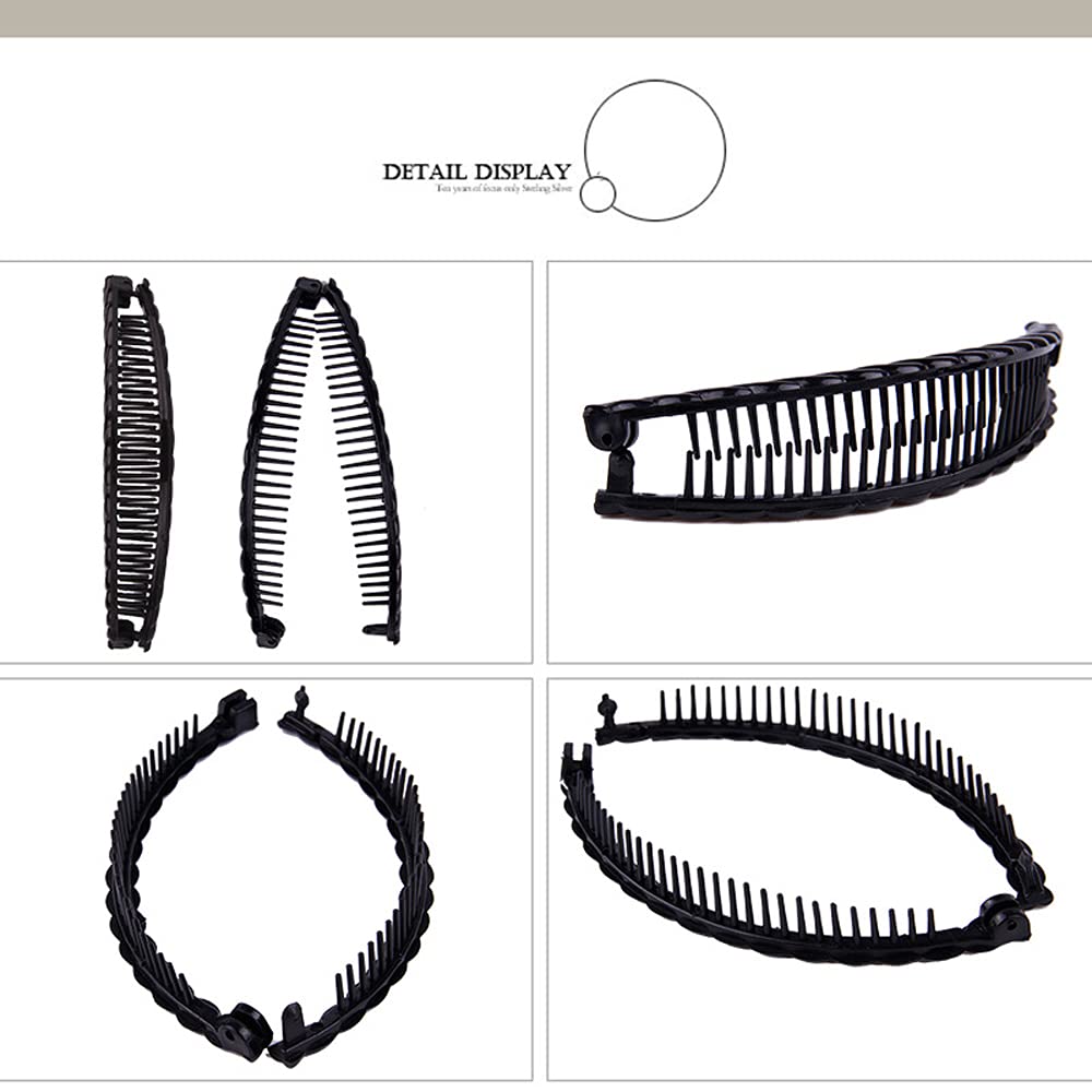 Aaiffey 4pcs Banana Hair Clips Vintage Clincher Combs Tool for Thick Curly Hair Accessories Fish Shape Ponytail Holer Claws Grips Clamp Clip Claws Set Beauty & Personal Care Aaiffey