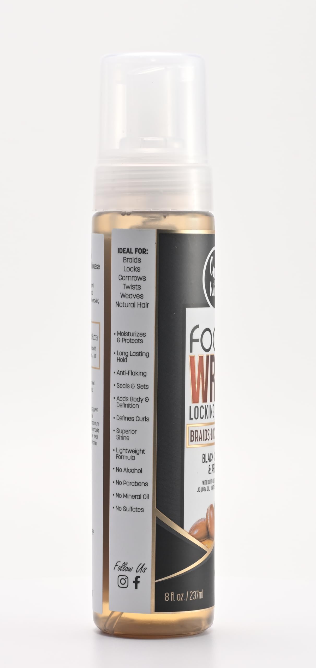 NEXT IMAGE Foam Wrap Locking Mousse (Black Castor & Argan) Beauty & Personal Care NEXT IMAGE