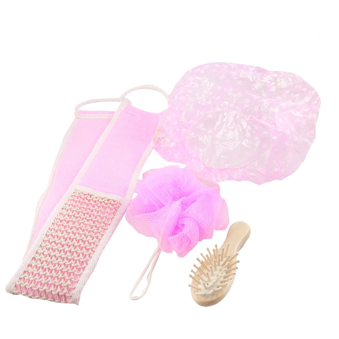 Ruilogod Pink White Bath Shower Massage Towels Hair Brush 4 in 1 Bathing Tool (id: 383 62e 8fa 864 b0a Beauty and Personal Care Ruilogod