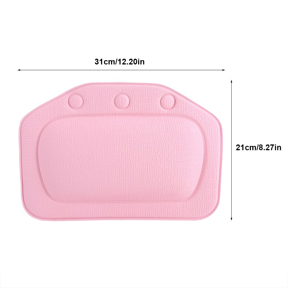 Bath Pillow, Bathtub Head Neck Support, Soft Foam Padded Spa Tub Headrest Back Shoulders Support Cushion Bathroom (Pink) Beauty and Personal Care Haofy