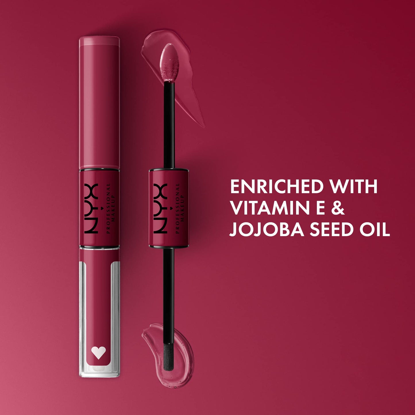 NYX PROFESSIONAL MAKEUP Shine Loud, Long-Lasting Liquid Lipstick with Clear Lip Gloss - Goal Getter (Deep Raspberry) Beauty & Personal Care NYX PROFESSIONAL MAKEUP