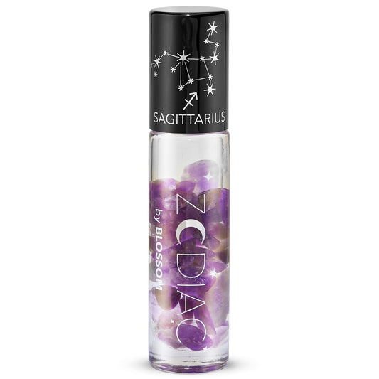 Blossom Lip Gloss Zodiac Sign Vanilla Scented Roll-On Lip Gloss, Moisturizing + Hydrating with Zodiac Crystals, Made in USA, 0.20oz, Sagittarius Beauty & Personal Care Blossom