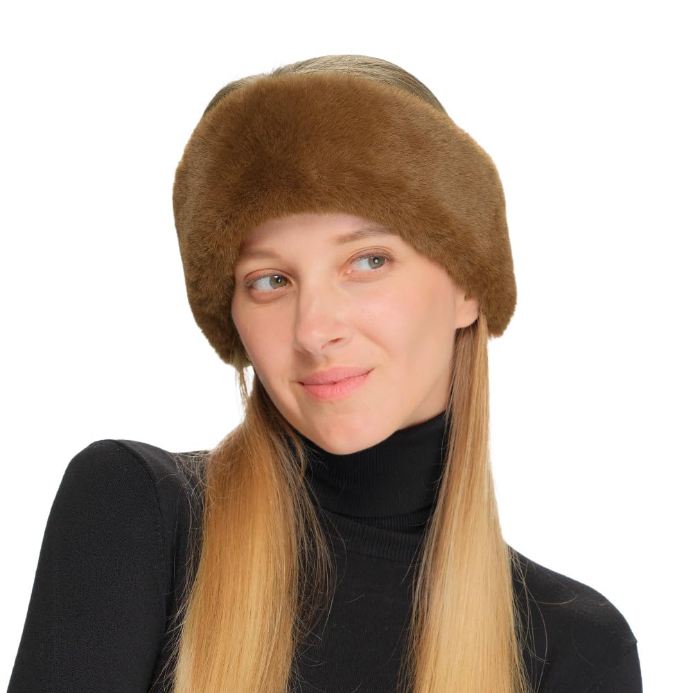 C.C Women's Faux Fur Headband Winter Ear Warmer