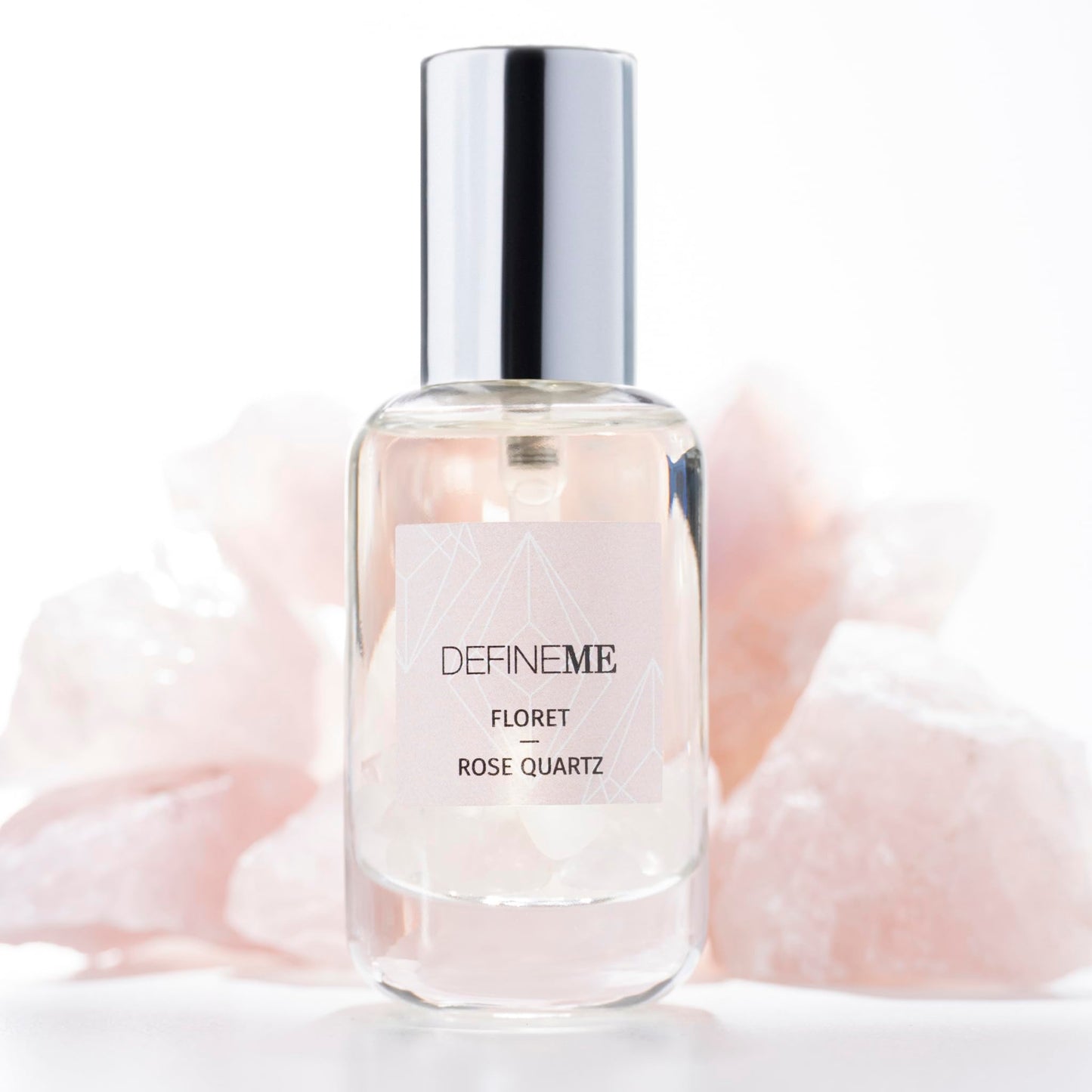 DefineMe Rose Quartz Crystal Infused Natural Perfume Mist, Floret Scent, 0.95 FL OZ, Award Winner 2024 Universal Beauty Awards Beauty & Personal Care DefineMe