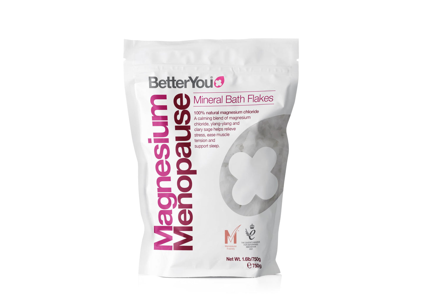 BetterYou Magnesium Menopause Bath Flakes - Magnesium Bath Soak and Menopause Support - Soothes Sore Muscles - Ylang Ylang and Clary Sage - 1.6 lb Beauty and Personal Care BetterYou