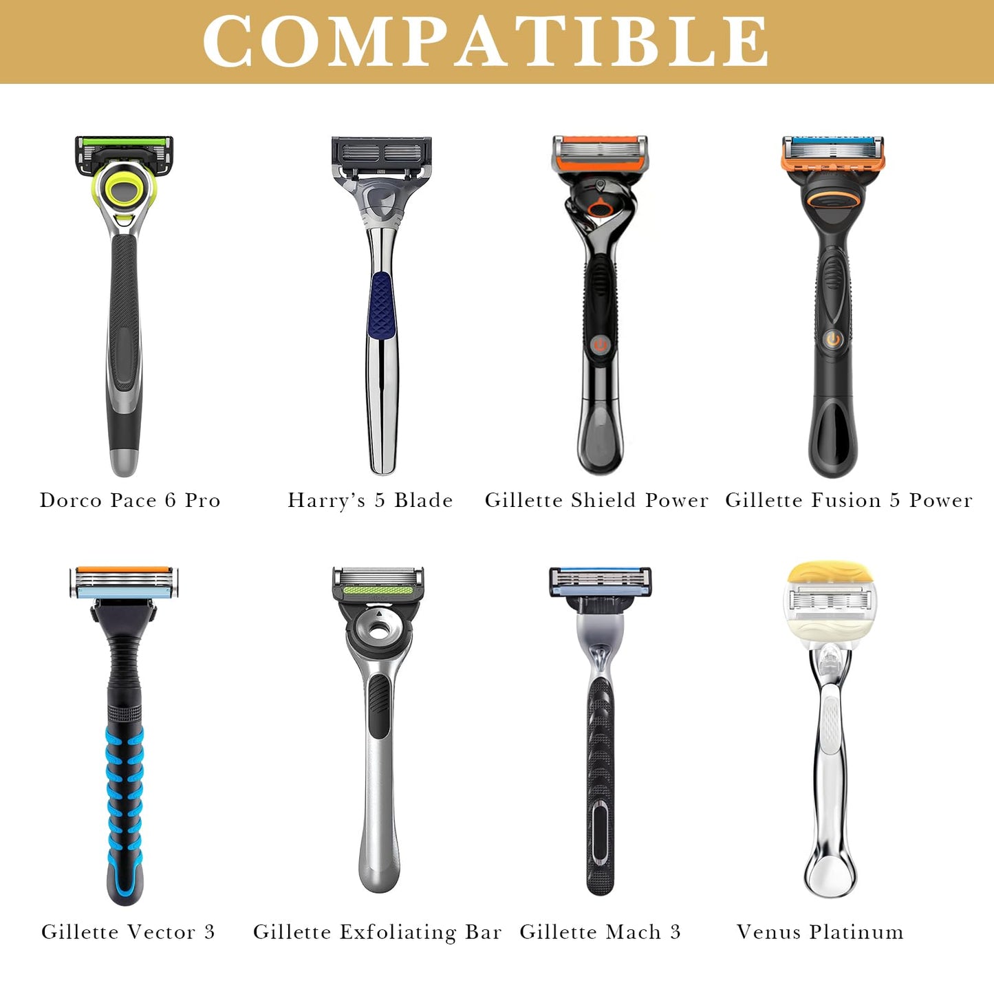 Linkidea Generic EVA Hard Shell Safety Razor Travel Case, Shaving Accessories Blade Head Storage, Men's Portable Travel Shaver Bag Compatible Beauty and Personal Care Linkidea