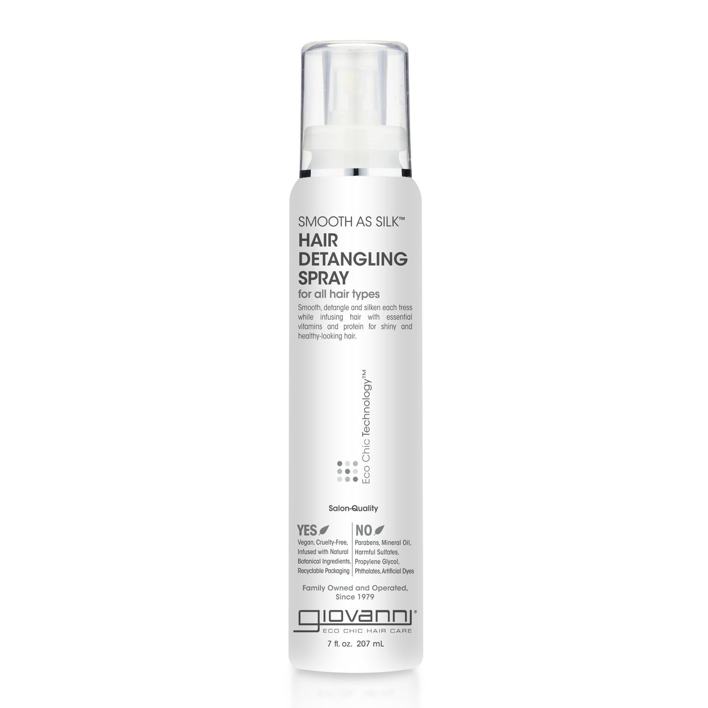 GIOVANNI Smooth As Silk Hair Detangling Spray - Detangles and Silkens Tresses, Made with Essential Vitamins and Proteins, Helps Shine your Hair - 7 oz Beauty & Personal Care GIOVANNI