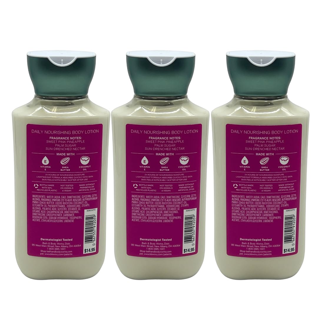 Bath & Body Works Pink Pineapple Sunrise Body Lotion 8oz - Lot of 3 Beauty & Personal Care Bath & Body Works