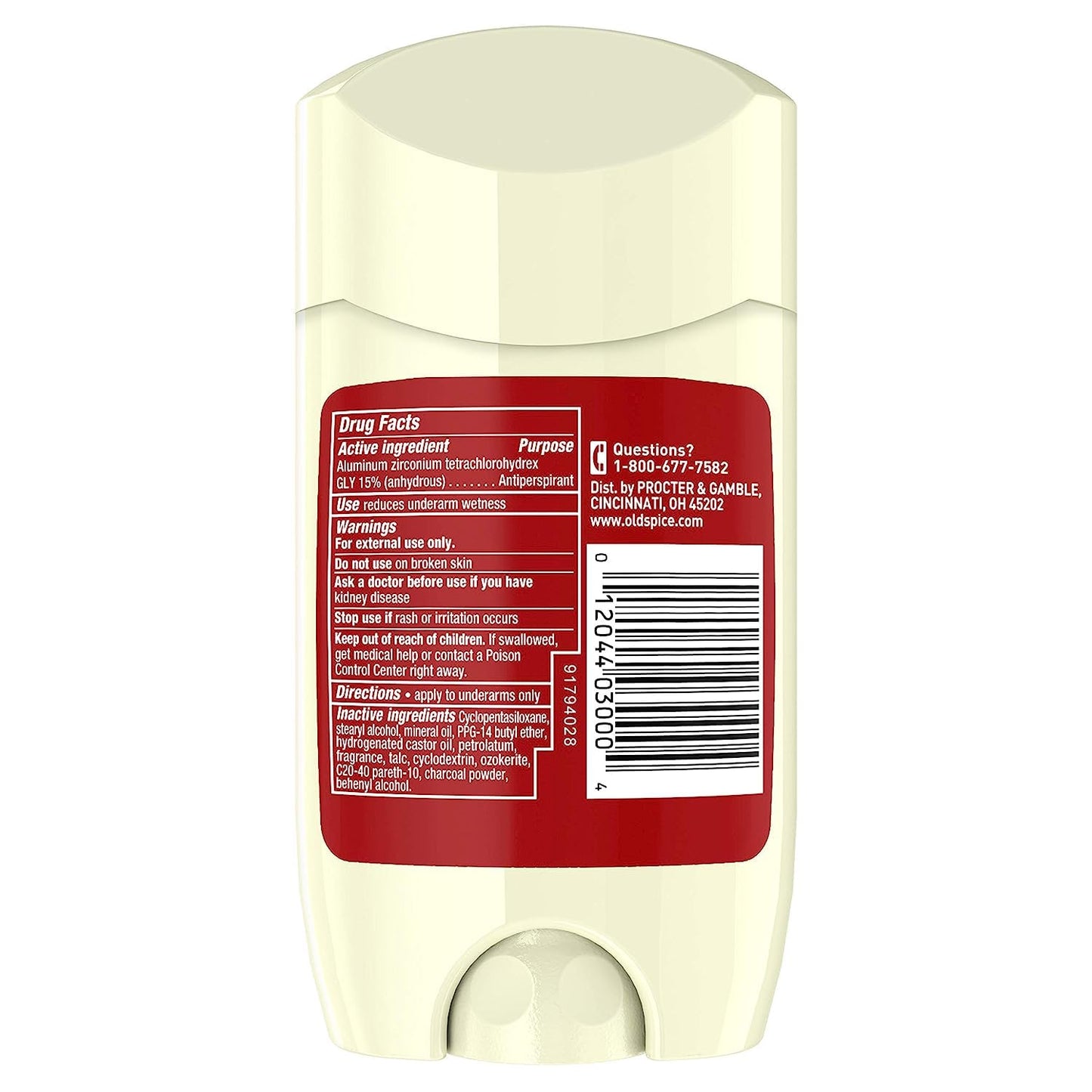Old Spice Invisible Solid Antiperspirant Deodorant for Men Volcano with Charcoal Scent Inspired by Nature 2.6 oz Beauty and Personal Care Procter & Gamble