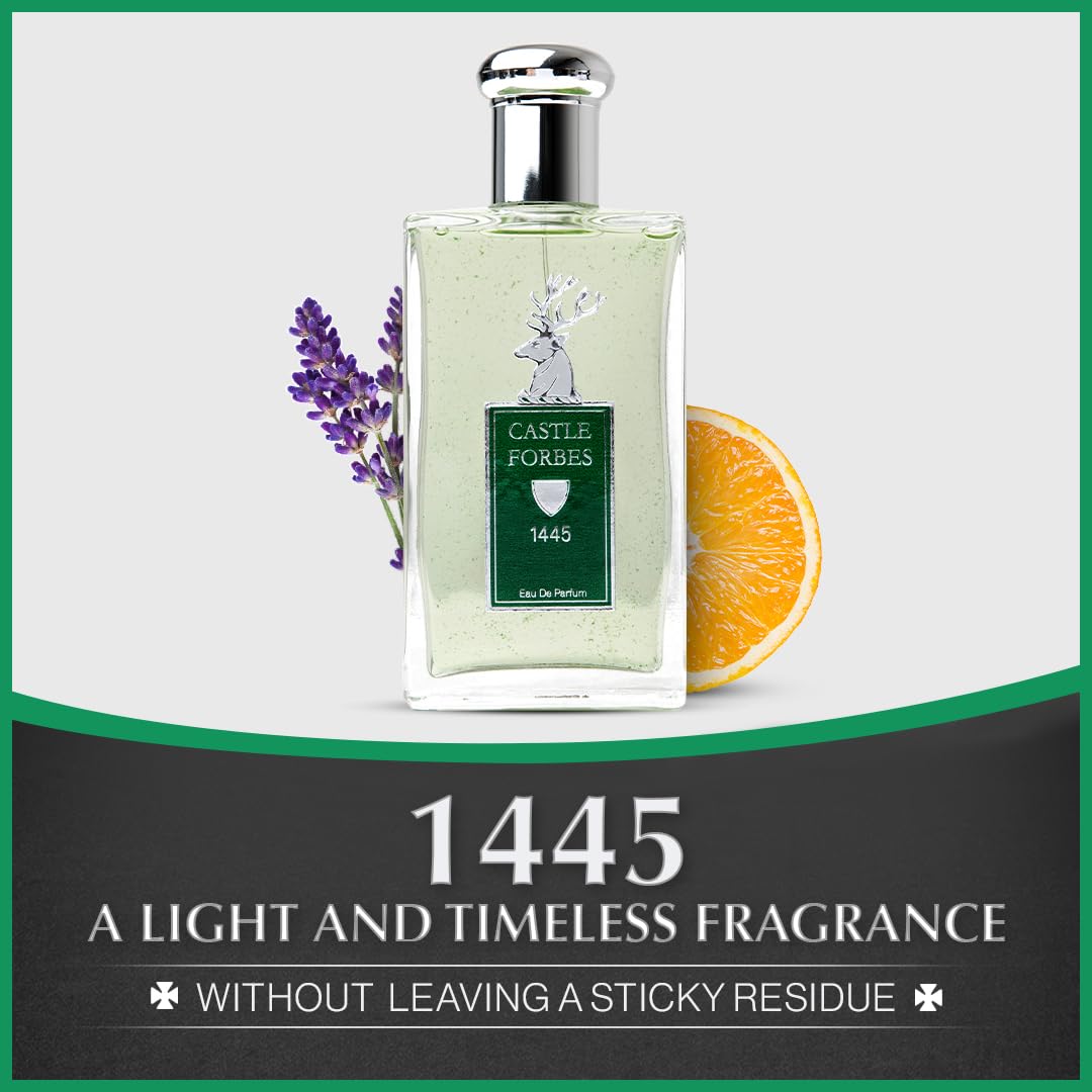Castle Forbes 1445 Fragrance for Men, 100ml | Light & Timeless Cologne Scent w/Essential Oils | Distinctly British, Paraben-Free, Cruelty-Free Beauty & Personal Care Castle Forbes
