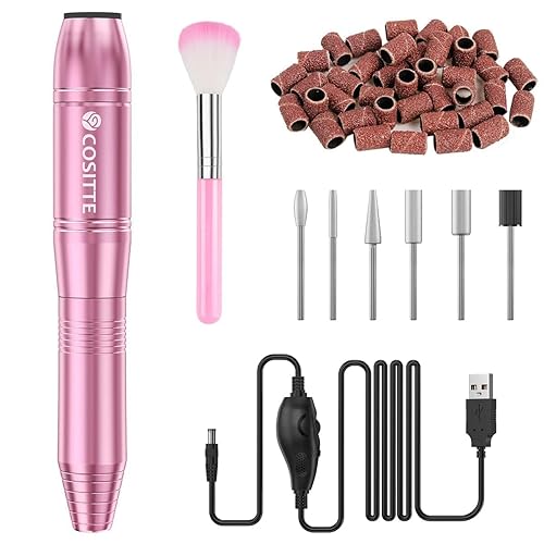 COSITTE Electric Nail Drill,USB Electric Nail Drill Machine for Acrylic Nail Kit,Portable Electric Nail File Polishing Tool Manicure Pedicure Kit Beauty & Personal Care COSITTE