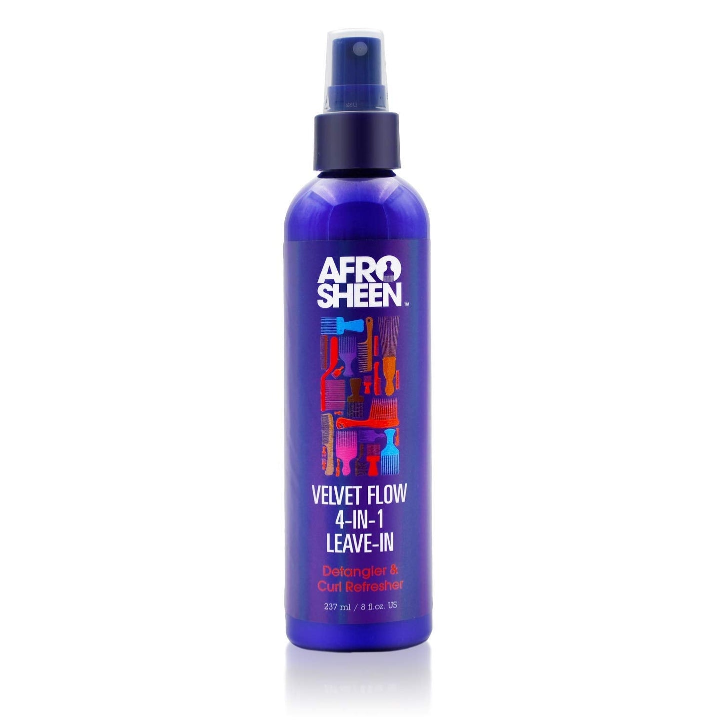 Afro Sheen Velvet Flow 4-in-1 Leave-in Spray. Protects hair against heat, detangles, and moisturizes. 8oz. Beauty & Personal Care Afro Sheen