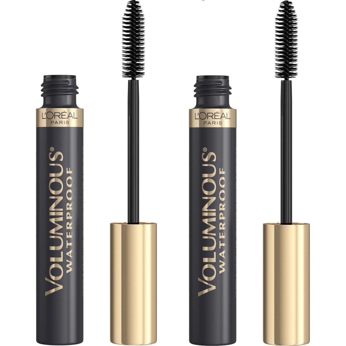 L’Oréal Paris Makeup Voluminous Original Waterproof Mascara, Black, 0.28 Fl Oz (Pack of 2)