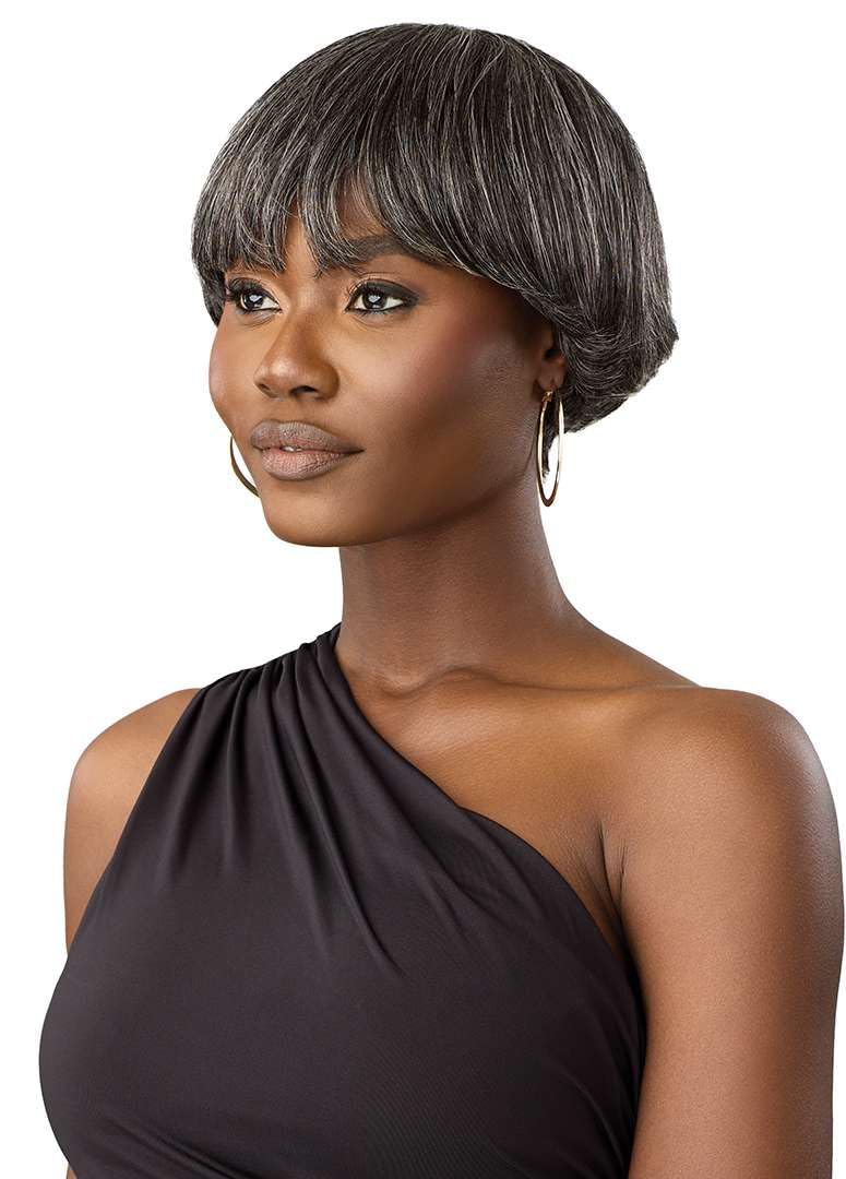 Outre Fab & Fly Full Cap Wig Gray Glamour - Human Hair - Mikah (HL34/51)