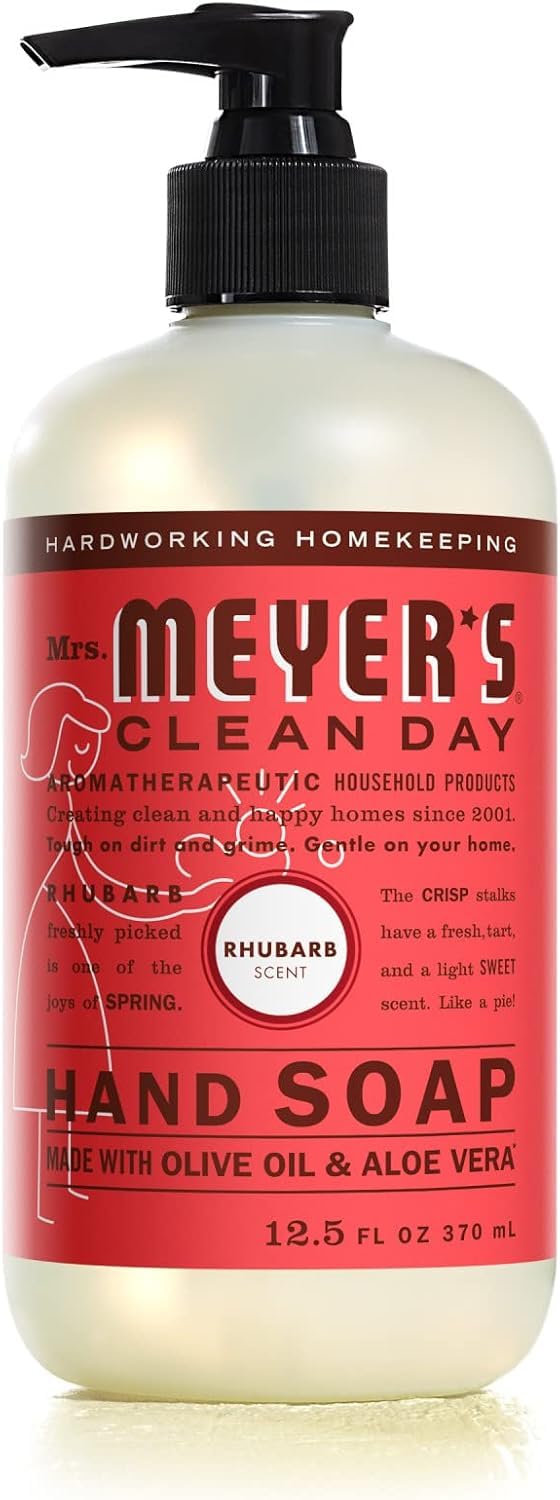 MRS. MEYER'S CLEAN DAY Hand Soap, Made with Essential Oils, Rhubarb, 12.5 fl. oz Beauty & Personal Care Mrs. MEYER'S