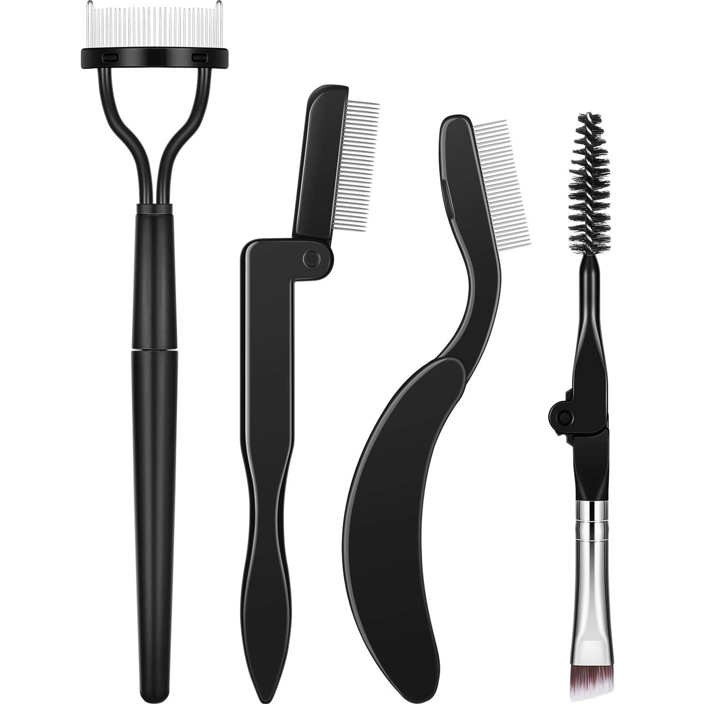 Boao 4 Pieces Folding Eyebrow Comb Eyelash Comb Lash Separator Tool Eyelash Grooming Brush for Making Up Supplies Tools(4 Pieces,Style A) Beauty & Personal Care Boao