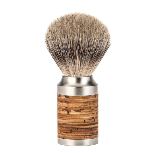 MÜHLE ROCCA Stainless Steel/Birch Bark Silvertip Badger Shaving Brush Beauty and Personal Care MÜHLE