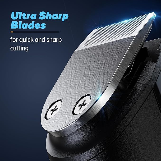 Voukad Beard Trimmer for Men with 3 Attachments, 40 Adjustable Precisions, Waterproof, 240 Min Runtime - for Mustache, Face, Head, Neck, Beard Hair Beauty and Personal Care Voukad