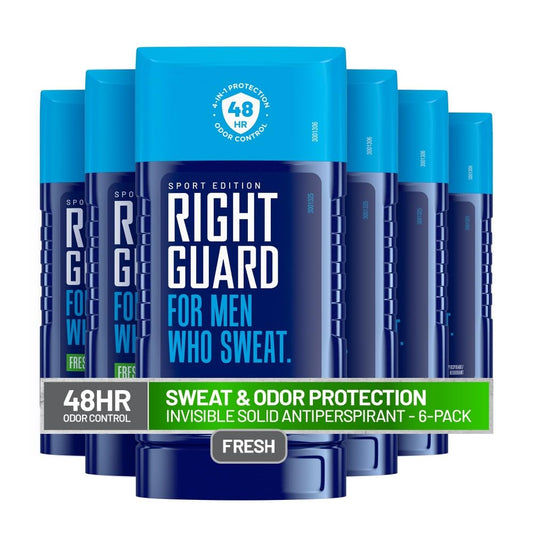 Right Guard Sport Fresh Scent Antiperspirant & Deodorant Invisible Solid - 4-in-1 Deodorant For Men, Blocks Sweat, 48-Hour Odor Protection Beauty and Personal Care Right Guard