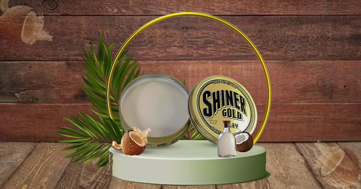 Shiner Gold Clay Pomade | Strong Hold | Matte Finish | Water-based | Coconut Scent, 3.5oz Beauty & Personal Care Shiner Gold Pomade