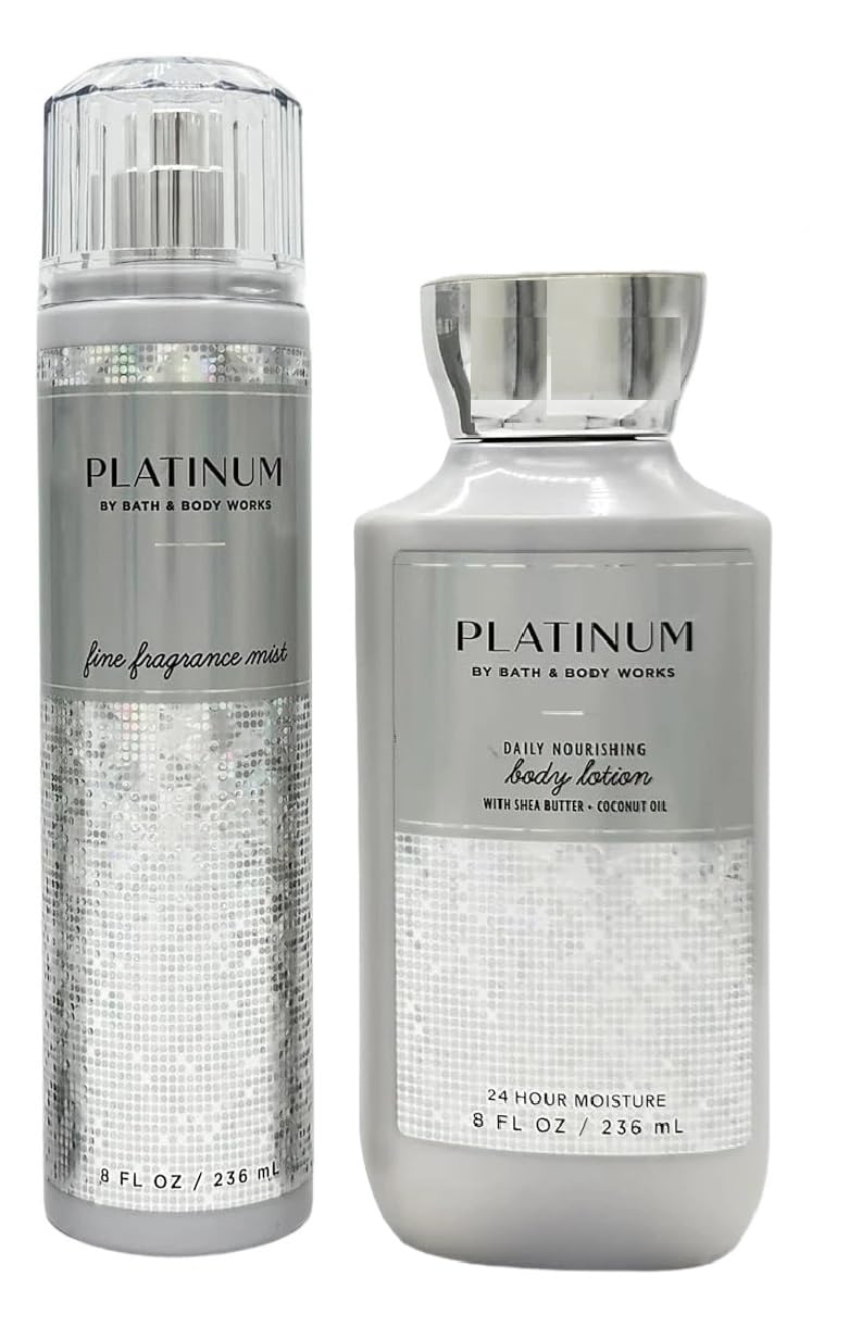 Bath & Body Works Fragrance Mist and Lotion Bundle - 2 Piece Set (Platinum)