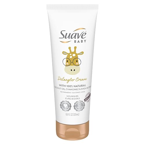 Suave Baby Detangler Cream for Curly, Coily Hair, with 100% Natural Coconut Oil, Chamomile & Shea Butter No Parabens, Silicones, Dyes 6.8 OZ Beauty & Personal Care Suave