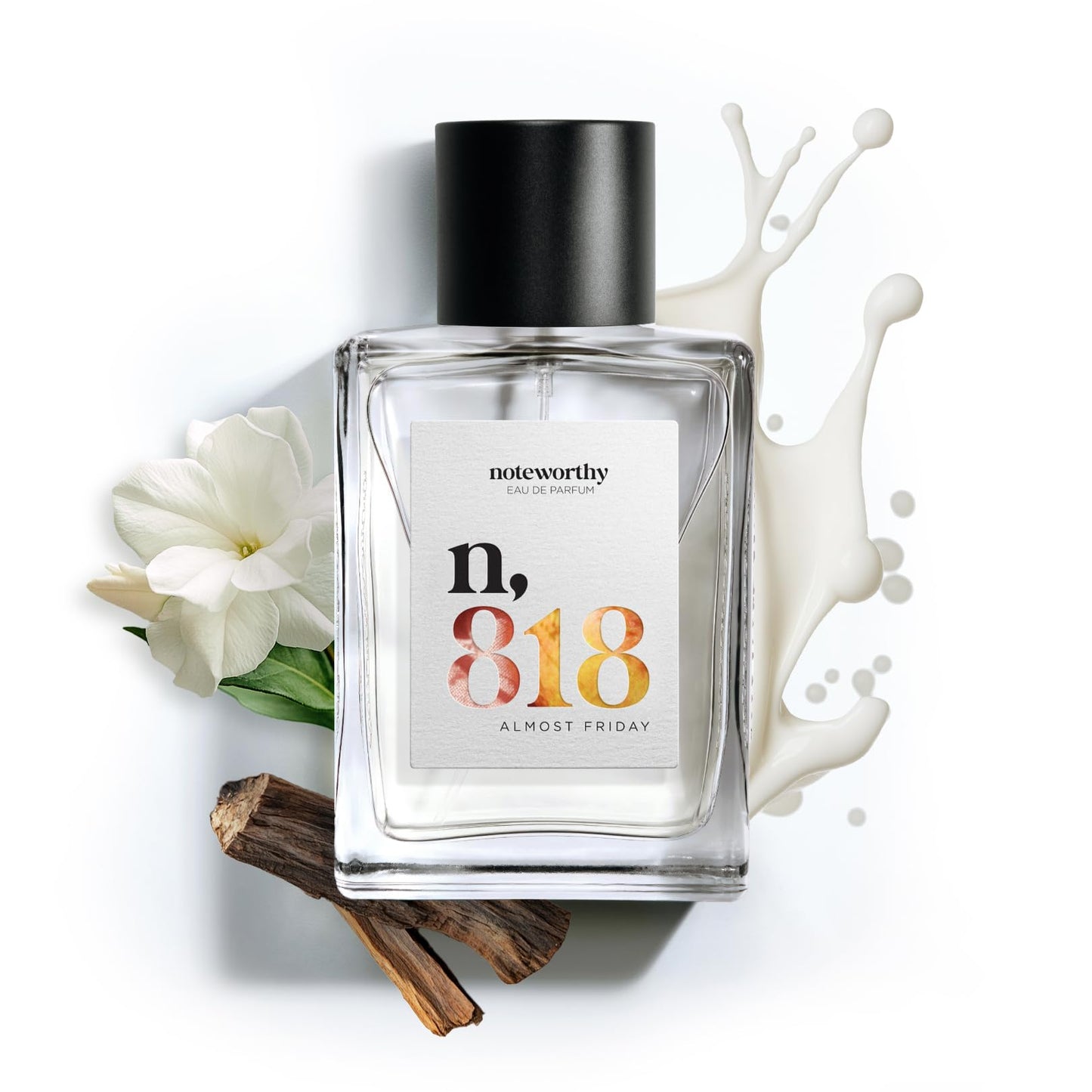 Noteworthy n,818 Almost Friday Eau De Parfum - Jasmine, Milk, Rosewood | Sophisticated, Warm Fragrance for Any Occasion | Long-lasting Unisex Perfume Beauty & Personal Care Noteworthy