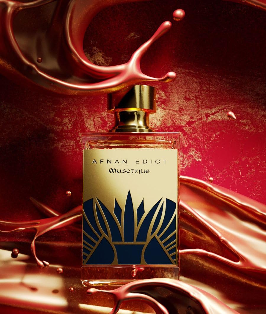 Afnan Edict Musctique Unisex Luxury Eau de Parfum Spray, 2.7 Fl. Oz - Elegant Musk & Oud Perfume with Saffron & Vanilla Beauty & Personal Care Afnan