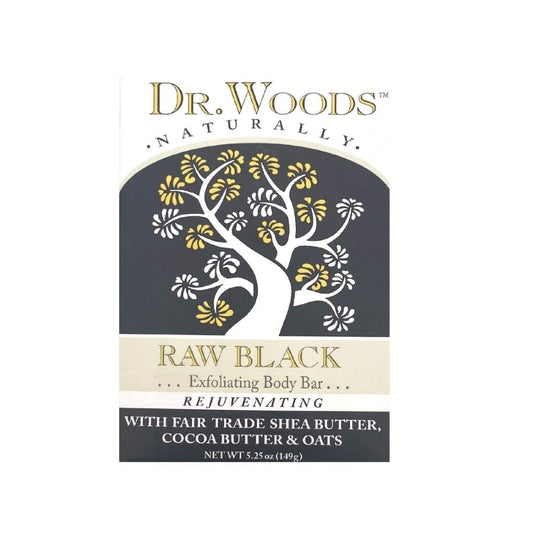 Dr Woods Bar Soap Raw Blk Size 5.25z Dr Woods Bar Soap Raw Blk 5.25z Beauty & Personal Care Dr. Woods