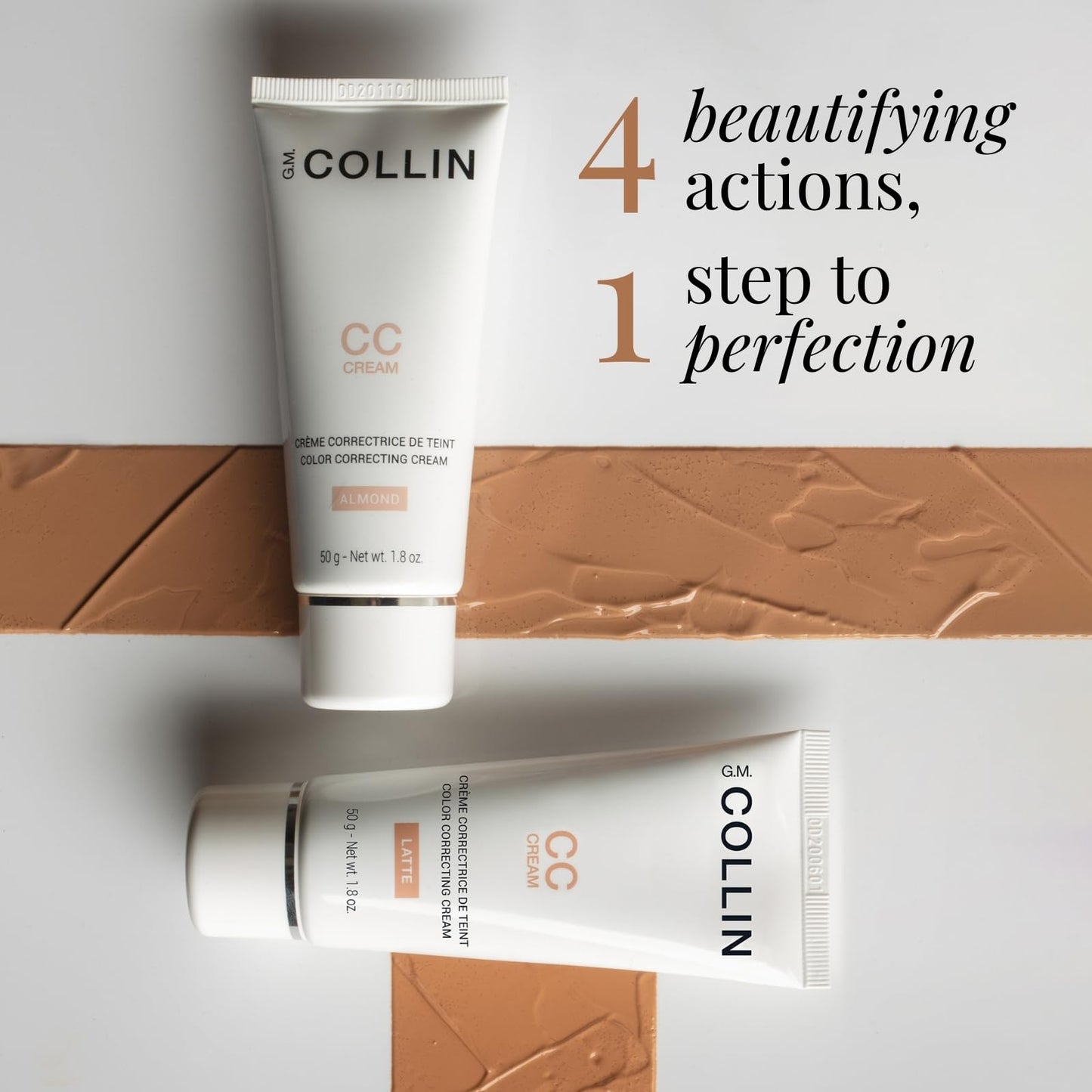 G.M. COLLIN CC Cream (Latte) | Tinted Face Moisturizer | Color Correcting Skin Care with Hydrating Hyaluronic Acid Beauty & Personal Care G.M. COLLIN